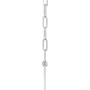 14K White Gold 12 X 11 Mm 18 In Polished Engravable Heart Necklace