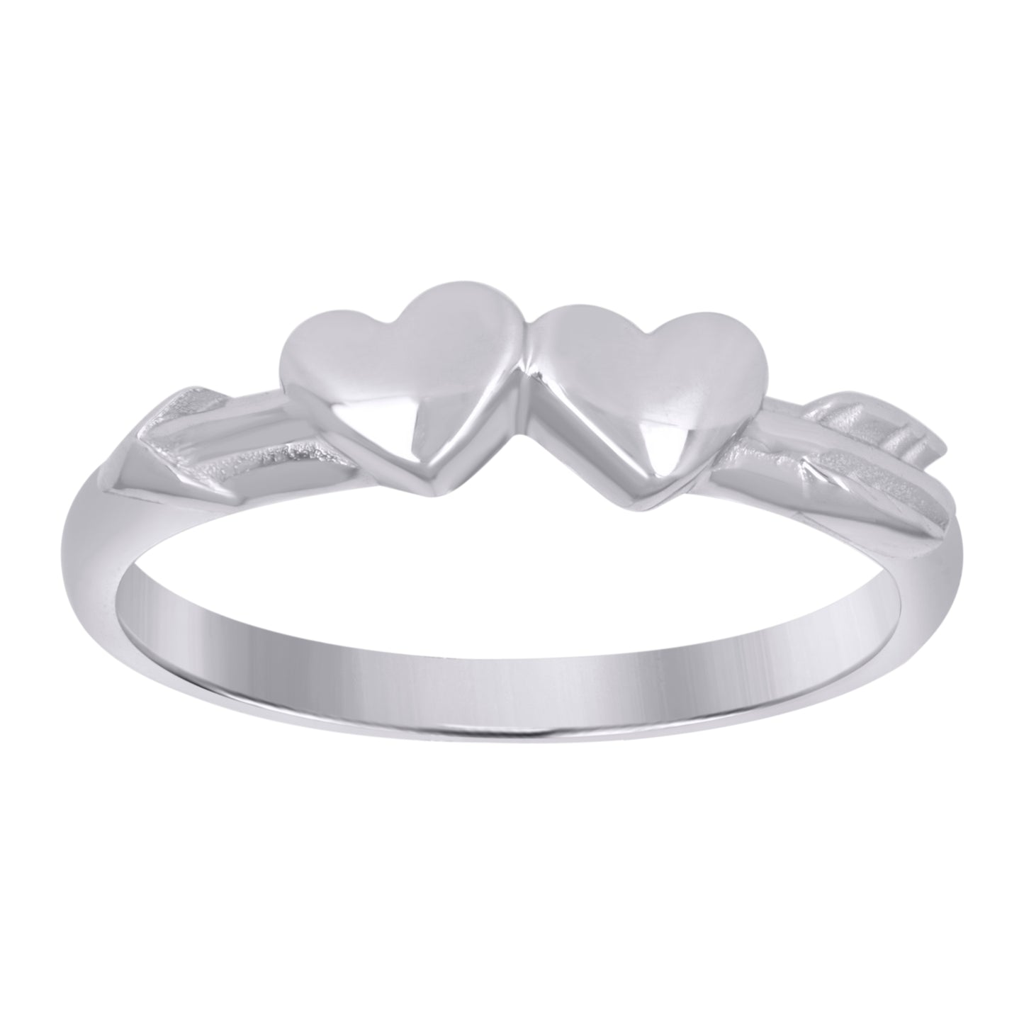 Sterling Silver Womens Heart Love Bridal Anniversary Wedding Engagement Band Ring Size 6 To 9