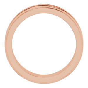 14k Yellow Or White Or Rose Gold Stepped-Edge Sculptural Flat Band