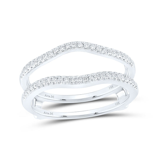 14K Yellow Or White Gold  Womens Diamond Ring Guard Wrap Solitaire Band Enhancer 1/4 Cttw, Womens Size: 5-10