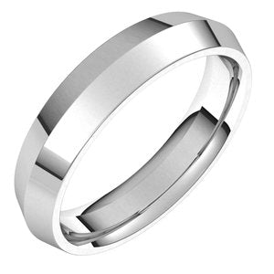 Platinum Knife Edge Comfort Fit Band