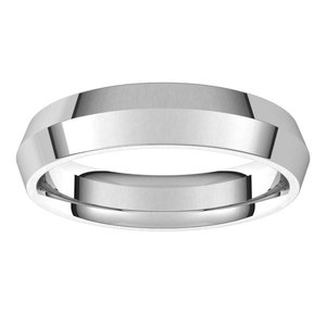 Platinum Knife Edge Comfort Fit Band