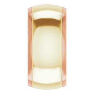 14K Yellow Or White Or Rose Gold Stepped Beveled-Edge Inlay Comfort-Fit Half Round Band