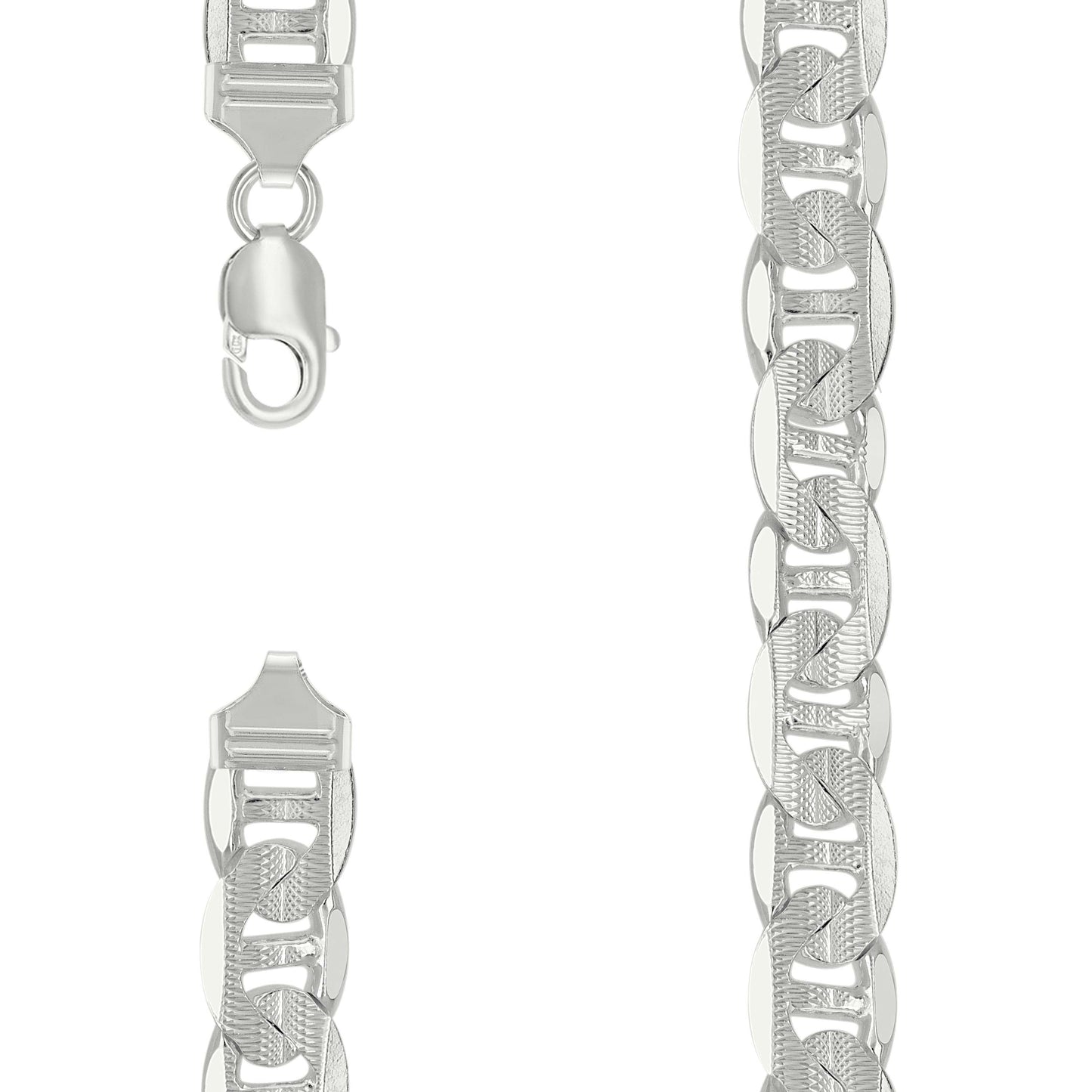 Sterling Silver Solid Classic Mariner Chain Silver