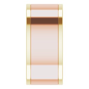 14K Yellow Or White Or Rose Gold Stepped-Edge Inlay Flat Band