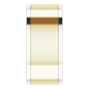 14K Yellow Or White Or Rose Gold Stepped-Edge Inlay Flat Band