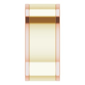 14K Yellow Or White Or Rose Gold Stepped-Edge Inlay Flat Band