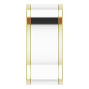 14K Yellow Or White Or Rose Gold Stepped-Edge Inlay Flat Band