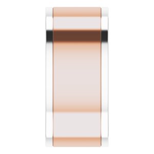 14K Yellow Or White Or Rose Gold Stepped-Edge Inlay Flat Band
