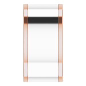14K Yellow Or White Or Rose Gold Stepped-Edge Inlay Flat Band