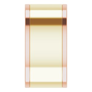 14K Yellow Or White Or Rose Gold Stepped-Edge Inlay Flat Band