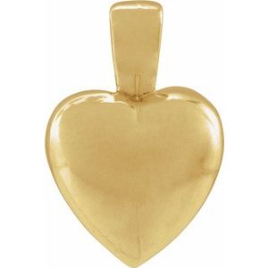 14K Yellow Gold 15.25 X 10.25 Mm Polished Heart Pendant