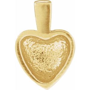 14K Yellow Gold 15.25 X 10.25 Mm Polished Heart Pendant