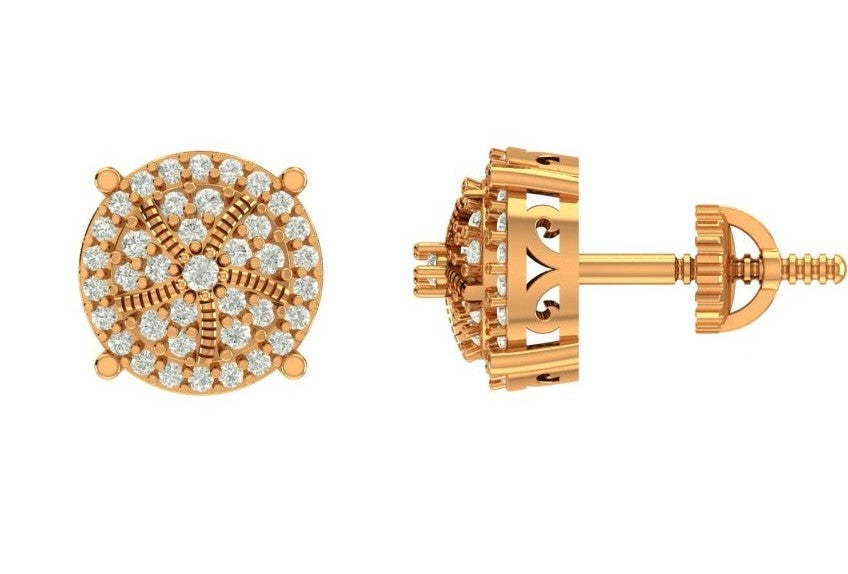 10K Yellow Gold 0.46 Cttw Diamond Earring