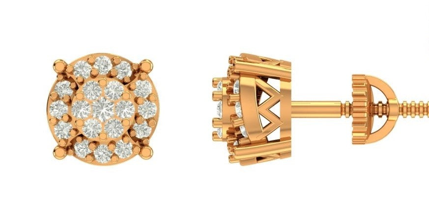 10K Yellow Gold 0.40-0.44 Cttw Diamond Earring