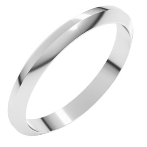 14K Yellow Or White Or Rose Gold Trapezoid Flat Band