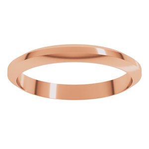 18K Yellow Or White Or Rose Gold Trapezoid Flat Band