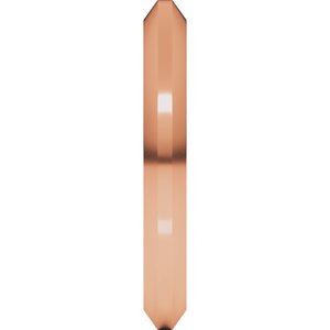 14K Yellow Or White Or Rose Gold Trapezoid Flat Band