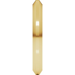 18K Yellow Or White Or Rose Gold Trapezoid Flat Band