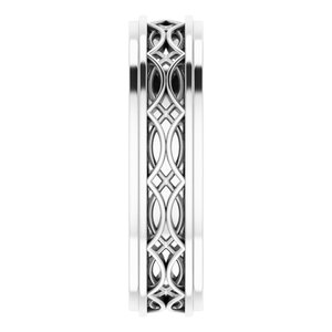 Sterling Silver Stepped-Edge Sculptural Flat Band