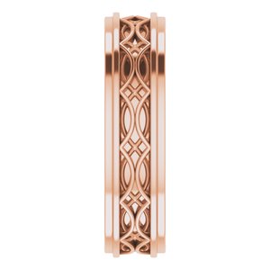 14k Yellow Or White Or Rose Gold Stepped-Edge Sculptural Flat Band