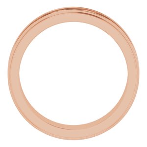 14k Yellow Or White Or Rose Gold Stepped-Edge Sculptural Flat Band