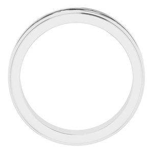 Sterling Silver Stepped-Edge Sculptural Flat Band