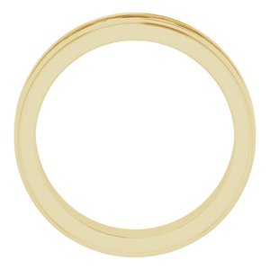 14k Yellow Or White Or Rose Gold Stepped-Edge Sculptural Flat Band