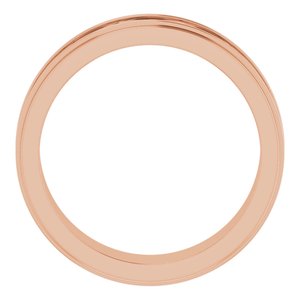14k Yellow Or White Or Rose Gold Stepped-Edge Sculptural Flat Band