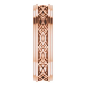14k Yellow Or White Or Rose Gold Stepped-Edge Sculptural Flat Band