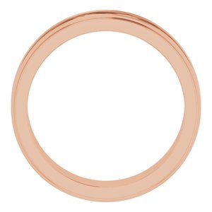 10k Yellow Or White Or Rose Gold Stepped-Edge Sculptural Flat Band