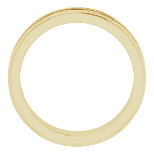 10k Yellow Or White Or Rose Gold Stepped-Edge Sculptural Flat Band