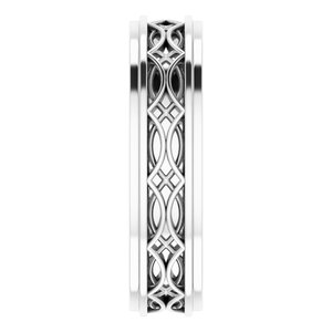 Sterling Silver Stepped-Edge Sculptural Flat Band