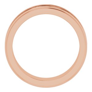 14k Yellow Or White Or Rose Gold Stepped-Edge Sculptural Flat Band