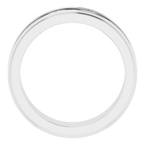 Sterling Silver Stepped-Edge Sculptural Flat Band