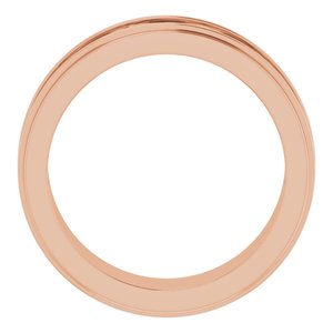 14k Yellow Or White Or Rose Gold Stepped-Edge Sculptural Flat Band