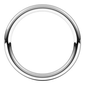 14K Yellow Or White Gold Or Sterling Silver 2 Mm Full Round Comfort-Fit Band