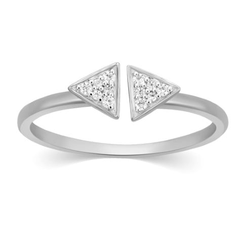 10K White Or Rose Gold 0.05 Cttw Diamond Ladies Ring
