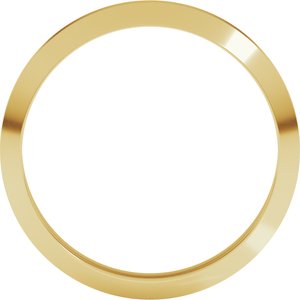 18K Yellow Or White Or Rose Gold Trapezoid Flat Band