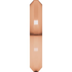 10K Yellow Or White Or Rose Gold Trapezoid Flat Band