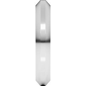 14K Yellow Or White Or Rose Gold Trapezoid Flat Band