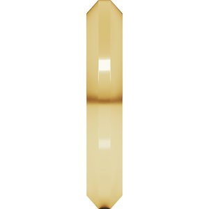 18K Yellow Or White Or Rose Gold Trapezoid Flat Band