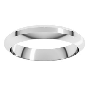 Sterling Silver Trapezoid Flat Band