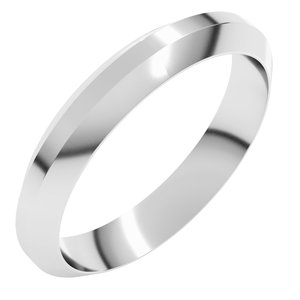 Sterling Silver Trapezoid Flat Band
