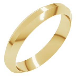 18K Yellow Or White Or Rose Gold Trapezoid Flat Band