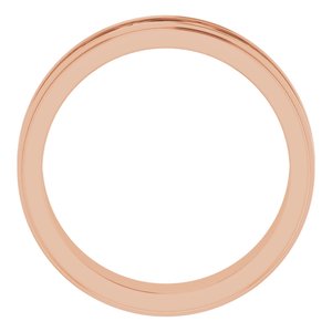 10k Yellow Or White Or Rose Gold Stepped-Edge Sculptural Flat Band