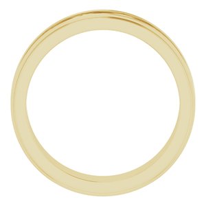 10k Yellow Or White Or Rose Gold Stepped-Edge Sculptural Flat Band