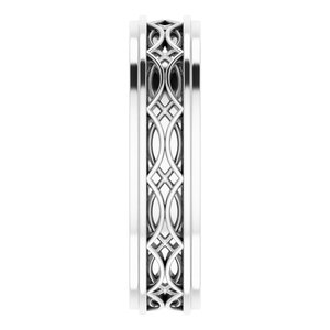 Sterling Silver Stepped-Edge Sculptural Flat Band