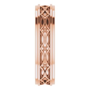 10k Yellow Or White Or Rose Gold Stepped-Edge Sculptural Flat Band