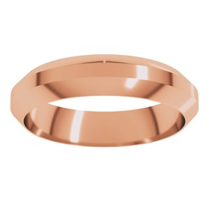 10K Yellow Or White Or Rose Gold Trapezoid Flat Band
